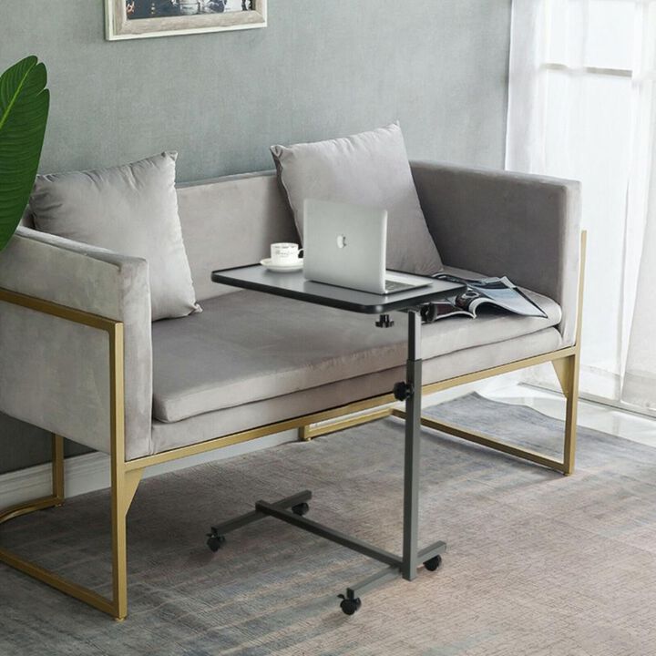 Hivvago Over Bed Food Tray Small Rolling Computer Table