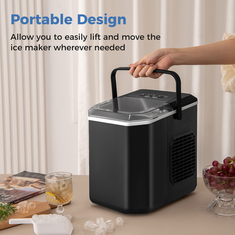 Ice Maker Countertop with Self-Cleaning for Home Kitchen Office Party