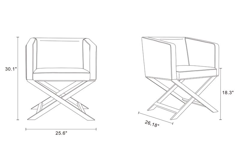 Hollywood White Accent Chair