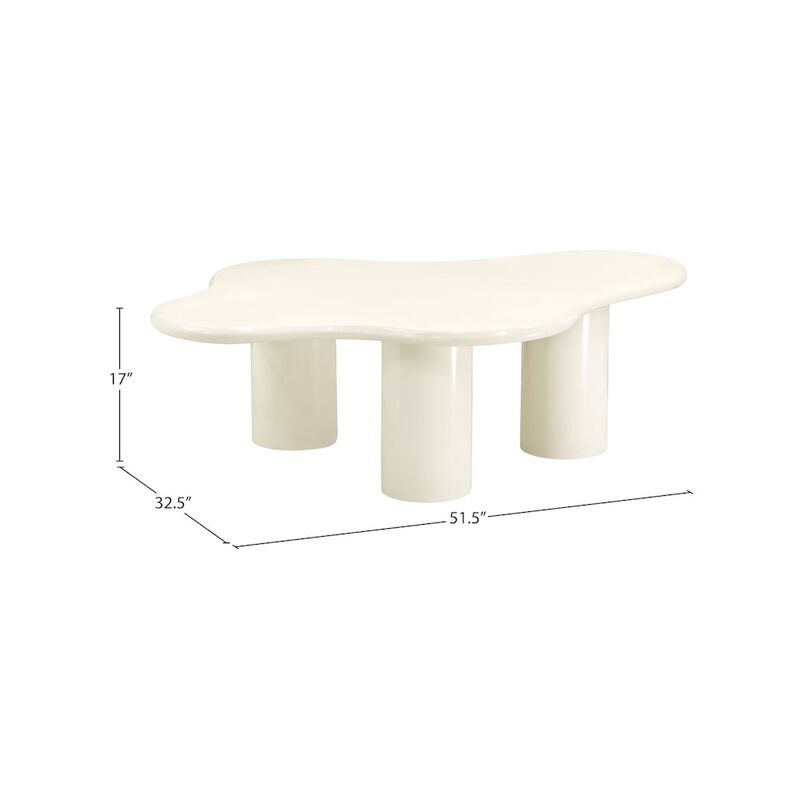 Meridian Furniture Romaine Cream Coffee Table