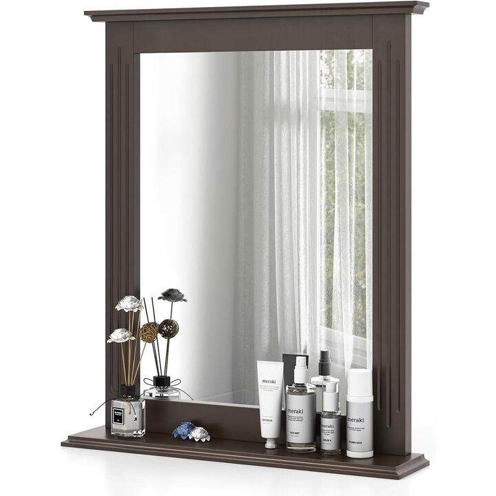 Bathroom Wall Mirror with Shelf for Storage and Bathroom Decor