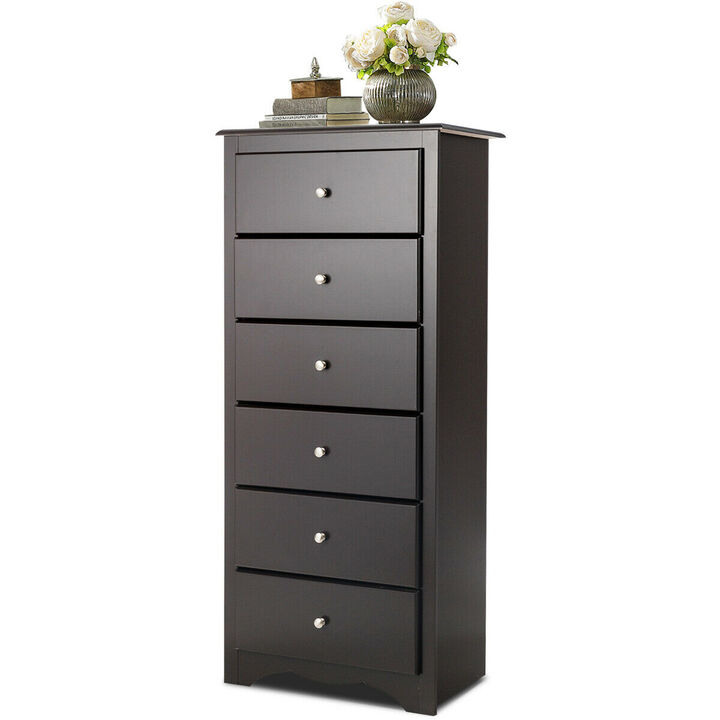 6-Drawer Chest Dresser Cabinet for Organized Clothes Storage