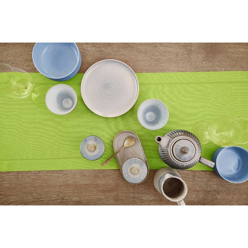 Solino Home Classic Hemstitch 100% Linen Table Runner &ndash; Handcrafted, Machine Washable, Perfect for Holiday and Everyday Dining