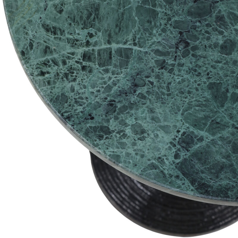 Twisted Accent Table with Green Marble Top image number 4