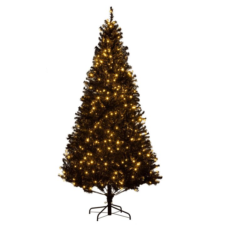 7.5 ft Tall Prelit Christmas Tree Douglas Fir Artificial Christmas Tree with Realistic Branches
