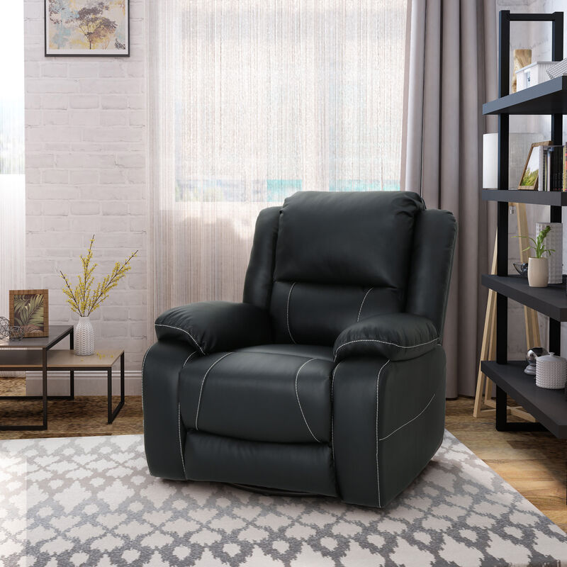Merax Faux Leather Manual Swivel Standard Recliner
