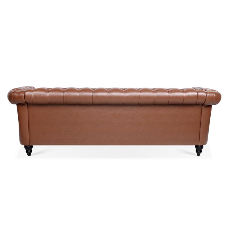 Rolled Arm Chesterfield 3 Seater Sofa - Stylish and Spacious Upholstered Couch
