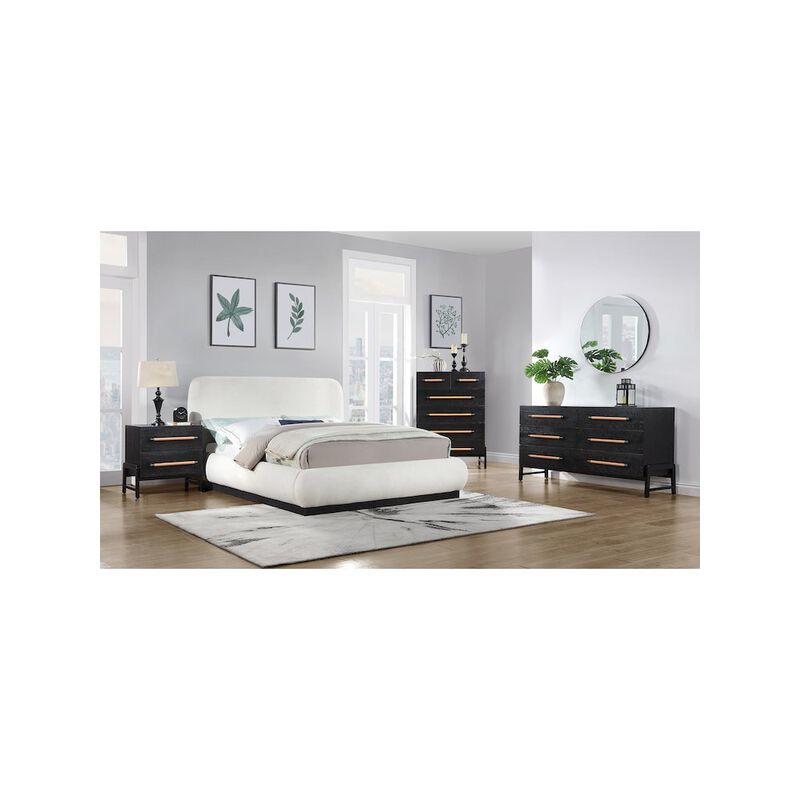 Meridian Furniture Kaya Black Vegan Leather Dresser