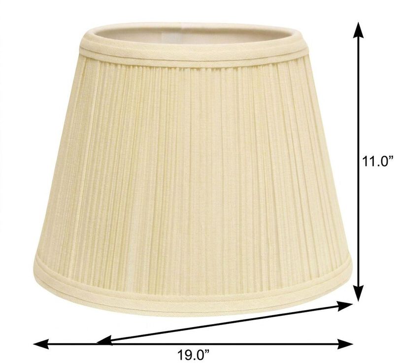HomeRoots 19" Ivory Empire Slanted Broadcloth Lampshade image number 4