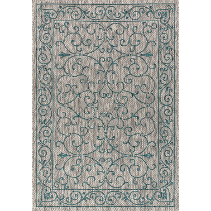 Charleston Vintage Filigree Textured Weave Indoor/Outdoor Area Rug