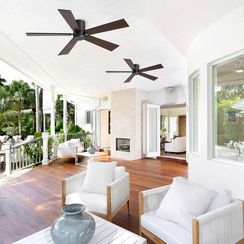 Breezary 2-Pack 42" Ceiling Fan No Light, 5 Blade, 6 Speed DC Motor, Reversible, Quiet Flush Mount, Remote Control image number 6