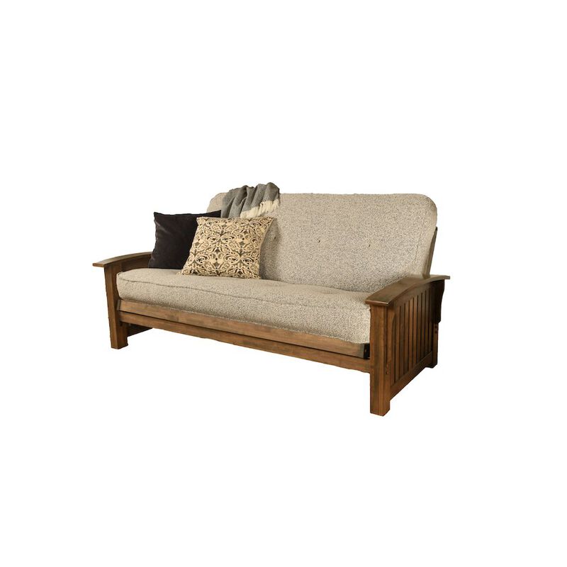 Washington Frame-Rustic Walnut Finish-Canton Gray Mattress