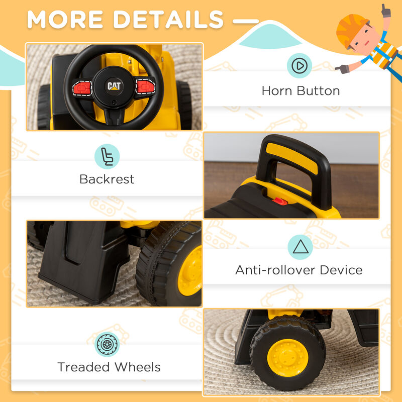 BreeBe Kids Construction Excavator Ride On with Storage image number 6