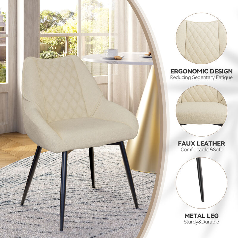 Fabric Soft Dining Chairs (Set of 2) image number 4