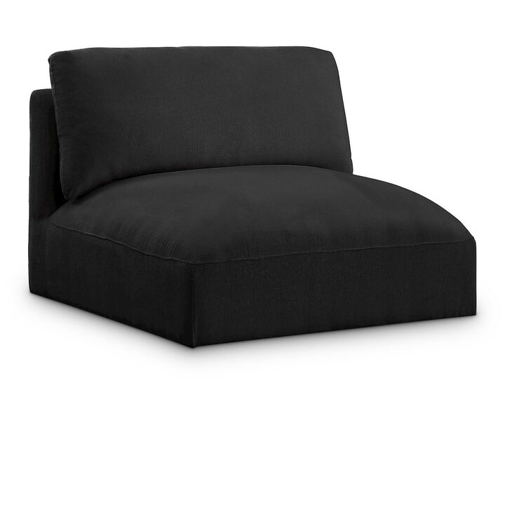 Meridian Furniture Ease Black Polyester Fabric Armless