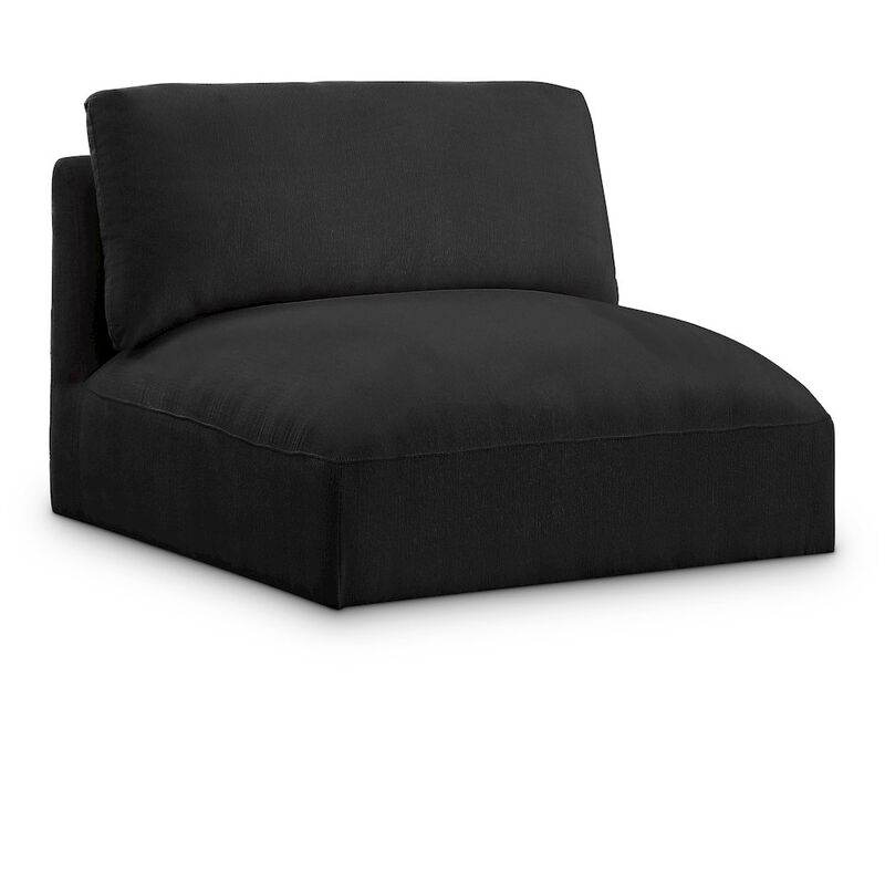 Meridian Furniture Ease Black Polyester Fabric Armless