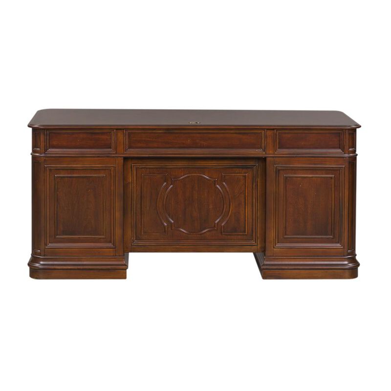 Liberty Furniture Brayton Manor 5 Piece Jr Executive Set in Cognac image number 8