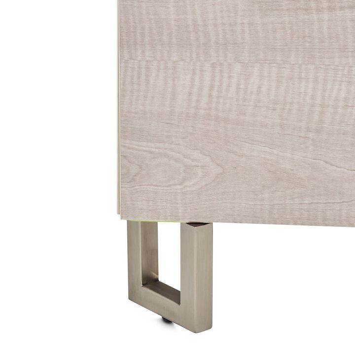 Michael Amini Marin Eastern King Panel Bed - Greige