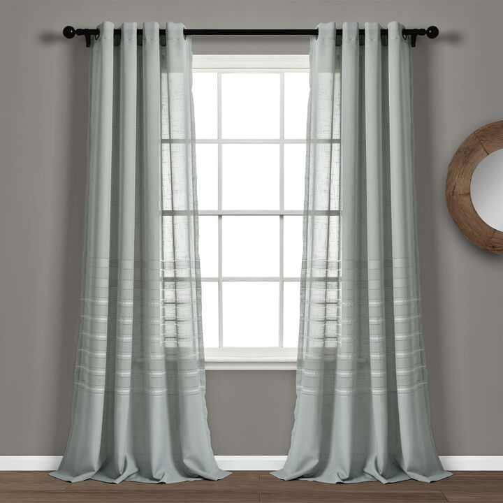 Bridie Grommet Sheer Window Curtain Panels