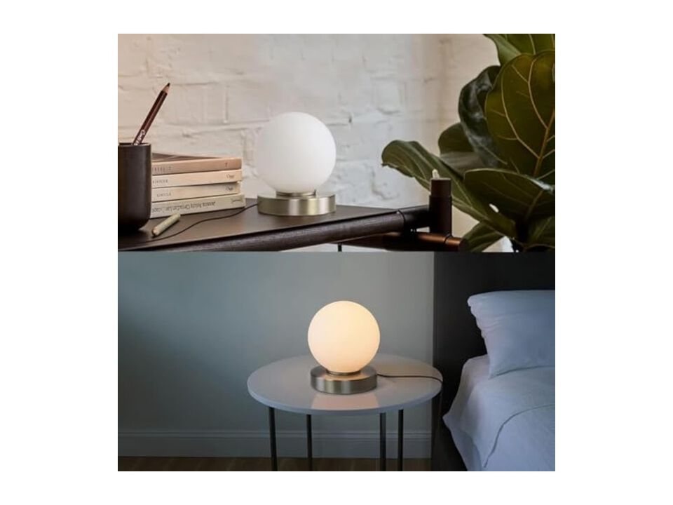 Dimmable Modern Glass Desk Lamp For Living Room Bedroom Nightstand Gold