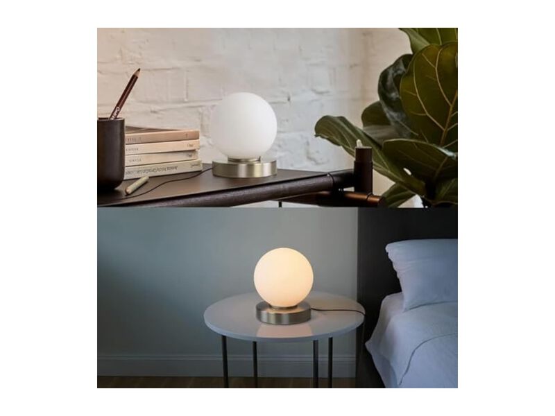 Dimmable Modern Glass Desk Lamp For Living Room Bedroom Nightstand Gold image number 1