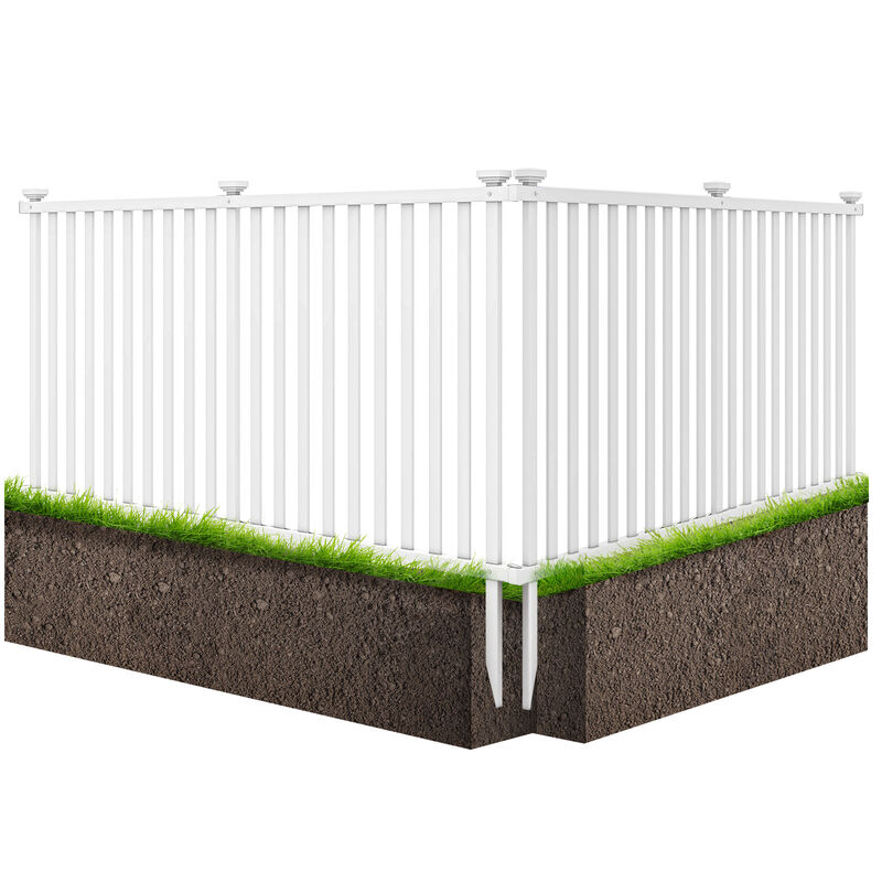 Vinyl Garden Border Fence with Picket Design &ndash; UV Resistant