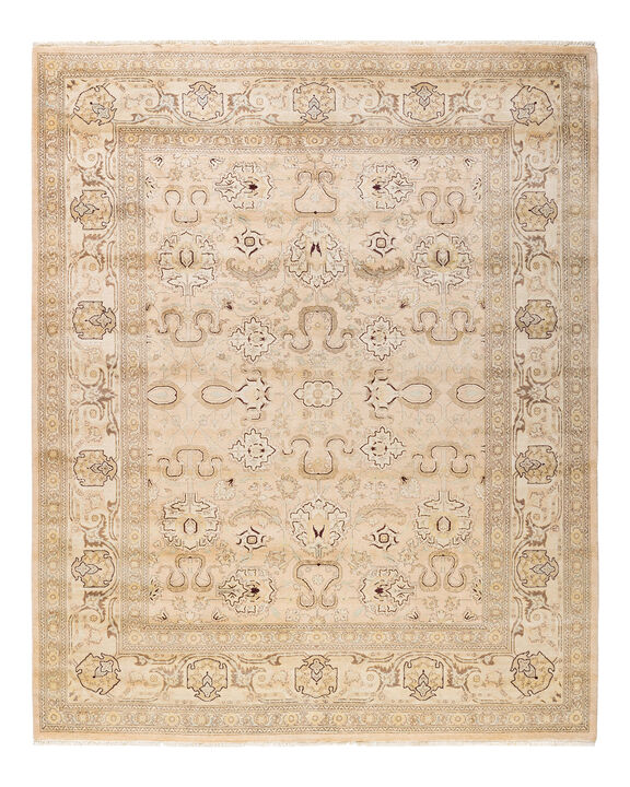 Eclectic, One-of-a-Kind Hand-Knotted Area Rug  - Ivory,  8' 2" x 9' 10"