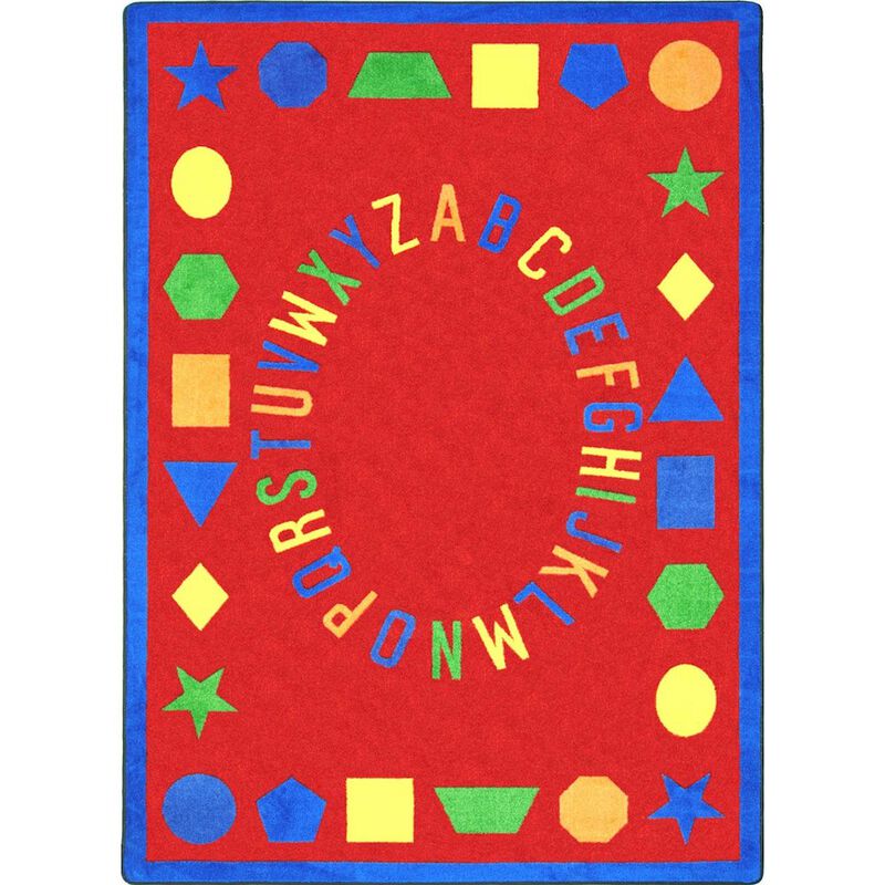 Joy Carpets Kid Essentials First Lessons 10'9 x 13'2 Area Rug in Color Red
