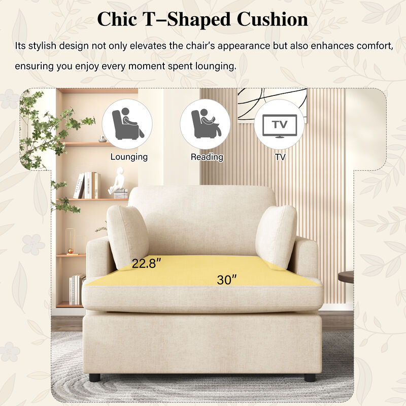 Merax Versatile Neutral Style Accent Chair Home Chair