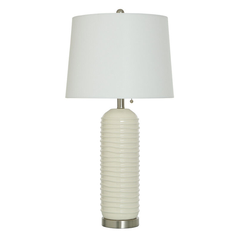 Coastal Sand Ridge Ceramic Lamp