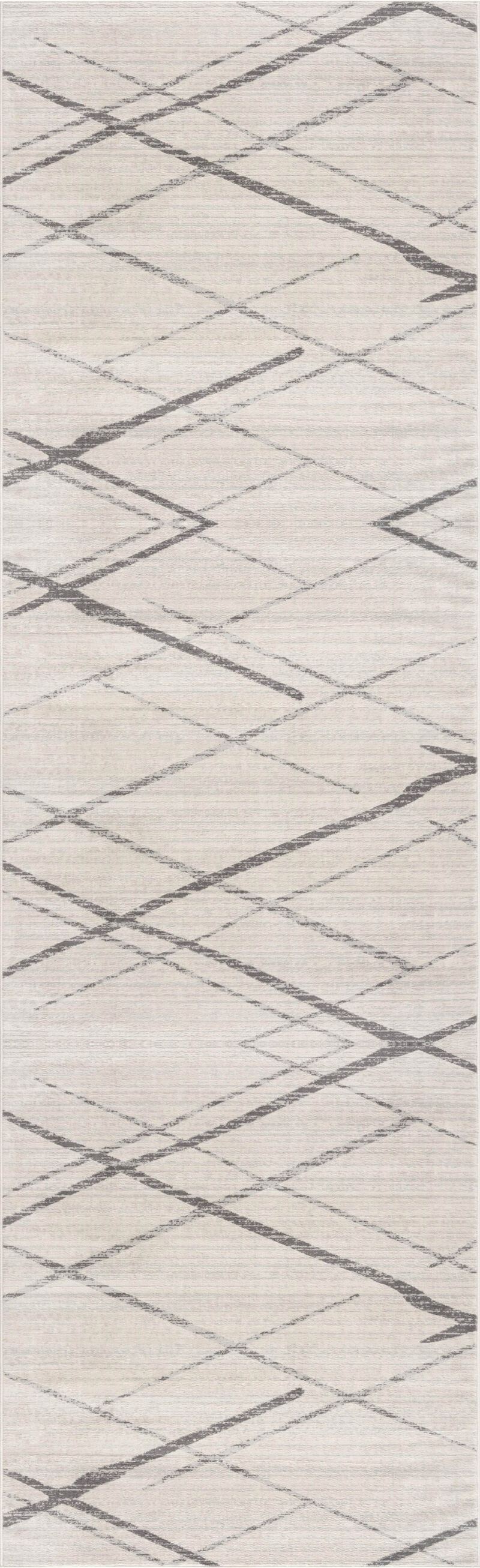 2 X 6 Gray Modern Abstract Pattern Area Rug