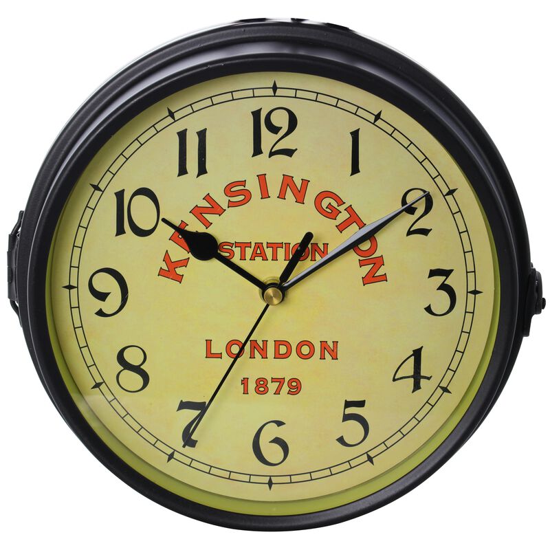 Bedford Clock Collection Double Sided Wall Clock Vintage Antique-Look Mount Station Clock
