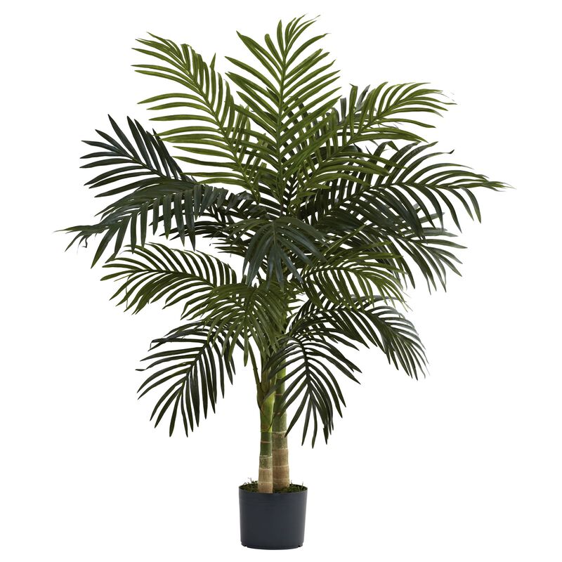 Hivvago 4 Feet Golden Cane Palm Tree