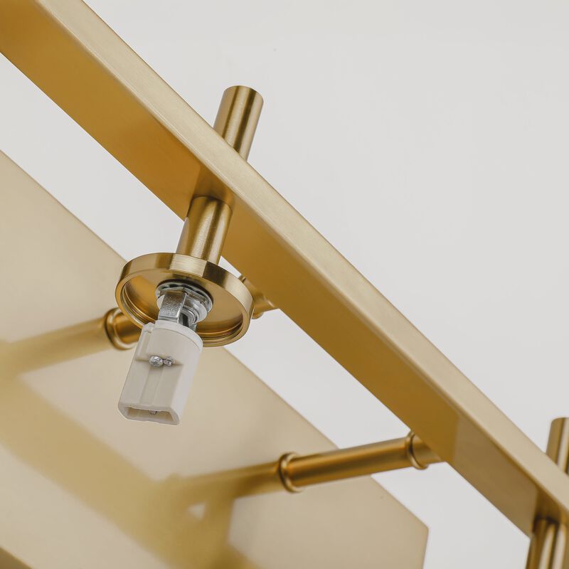 Vanity Light for Bathroom, Multi-Faceted Glass Shade, Electroplated Finish image number 3
