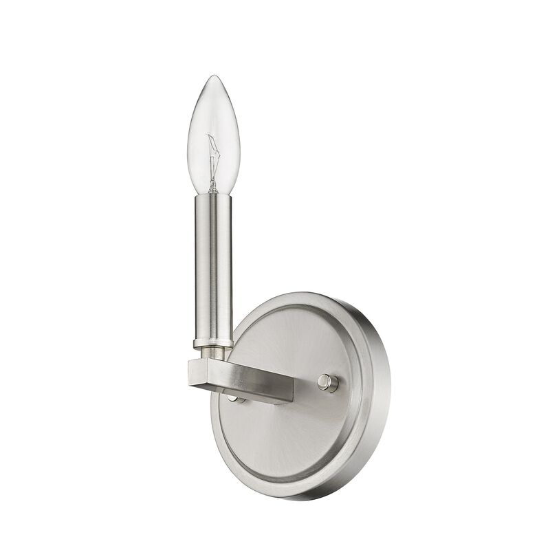 Hivvago One Light Silver Wall Sconce