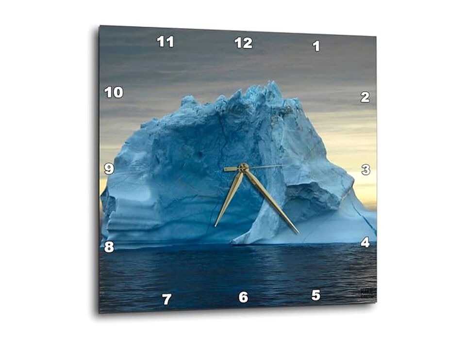 Icebergs Greenland Drifting Alley Baffin Wall Clock 10 Inch Home Decor