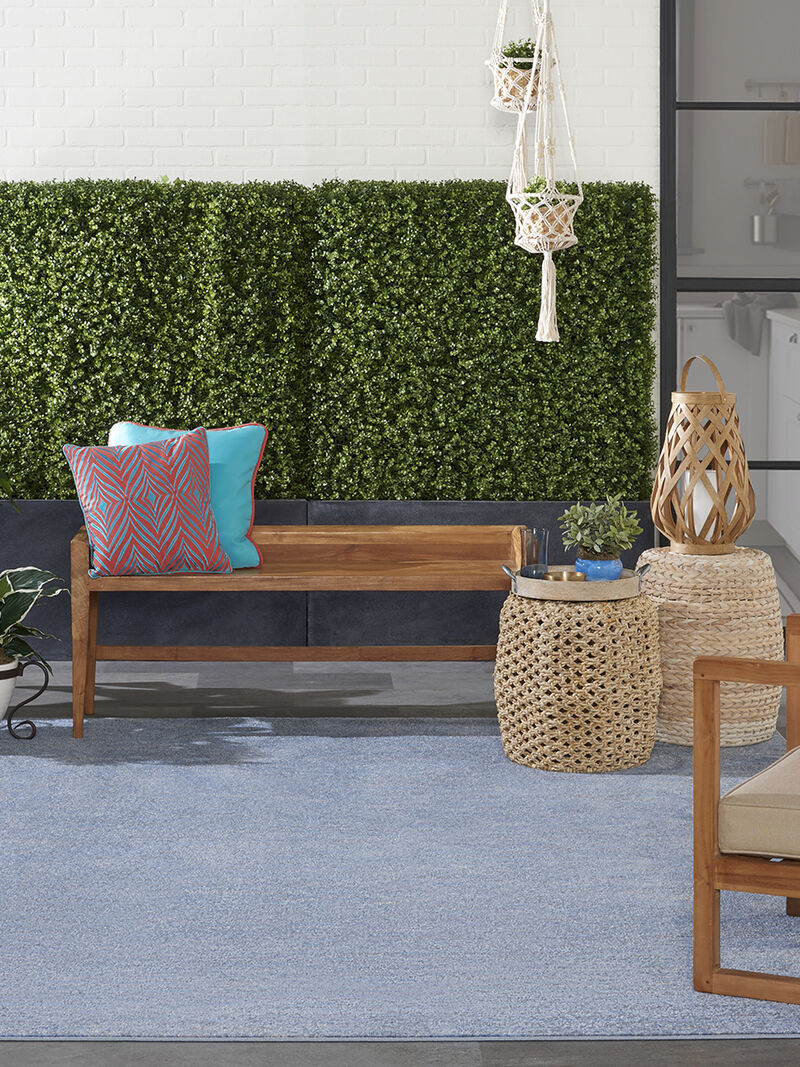 Nourison Essentials NRE01 Blue/Gray 7' x 10' Rug image number 1