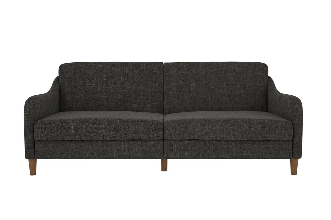 Joan Modern Coil Futon Sofa Bed and Dorm Couch Sleeper