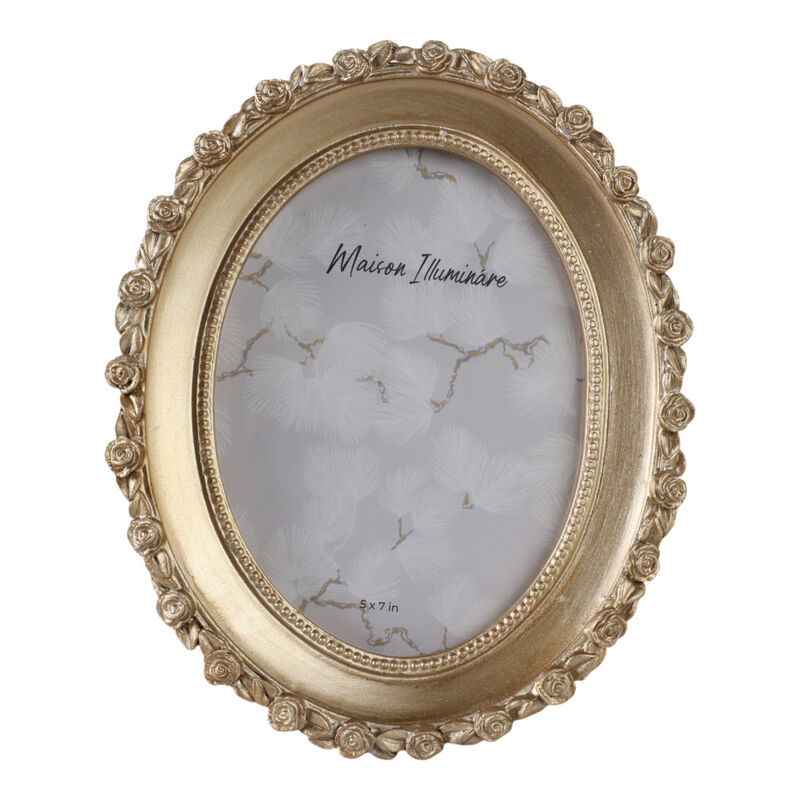 5x7 Oval Photo Frame, Gold image number 0