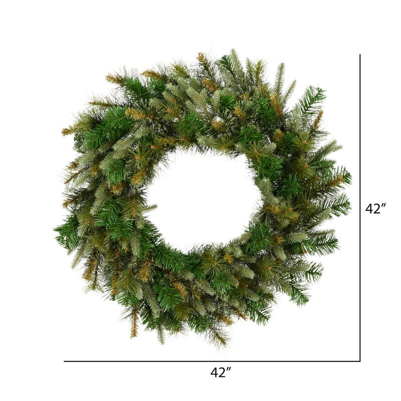 Vickerman 42" Unlit Cashmere Wreath - Artificial Christmas Wreath - Natural Looking Wreath with PVC Needles - Reliable and Durable - Front Door or Mantel Wreath image number 1