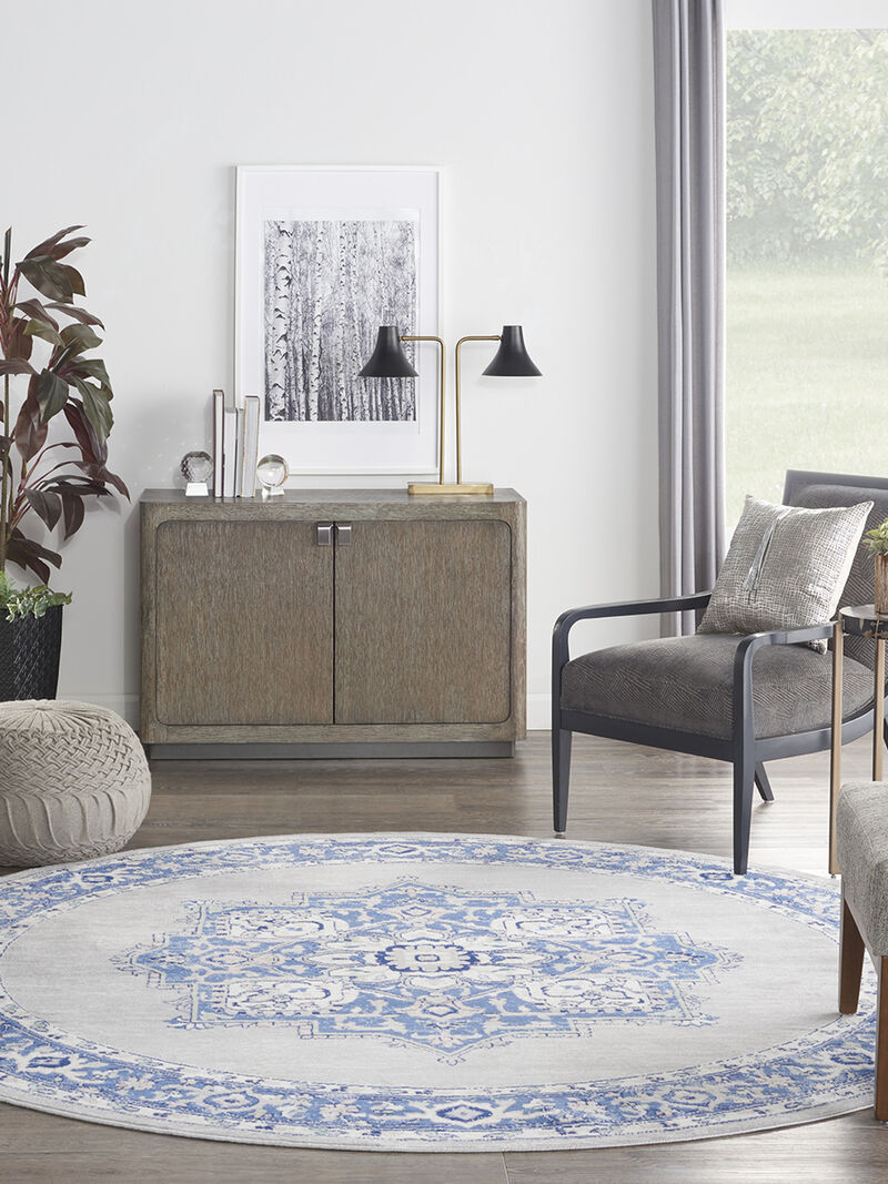 Whimsicle WHS03 Gray/Blue 8'4" x 11'6" Rug image number 8