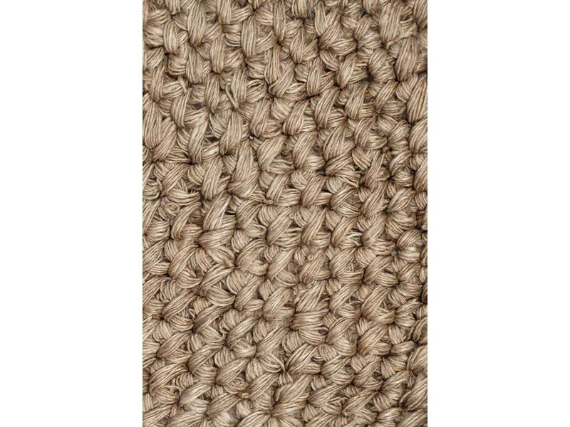 Georgia Natural Brown Crochet Round Jute Rug image number 4