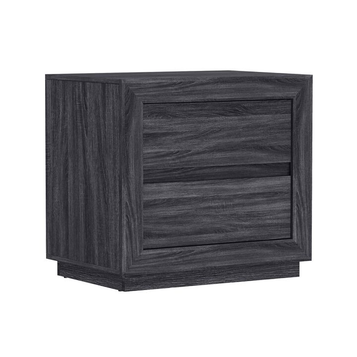 Soren 26" 2-Drawer Nightstand in Gray