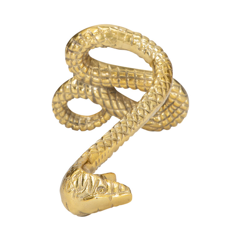 Metal 10"h Snake, Gold image number 5