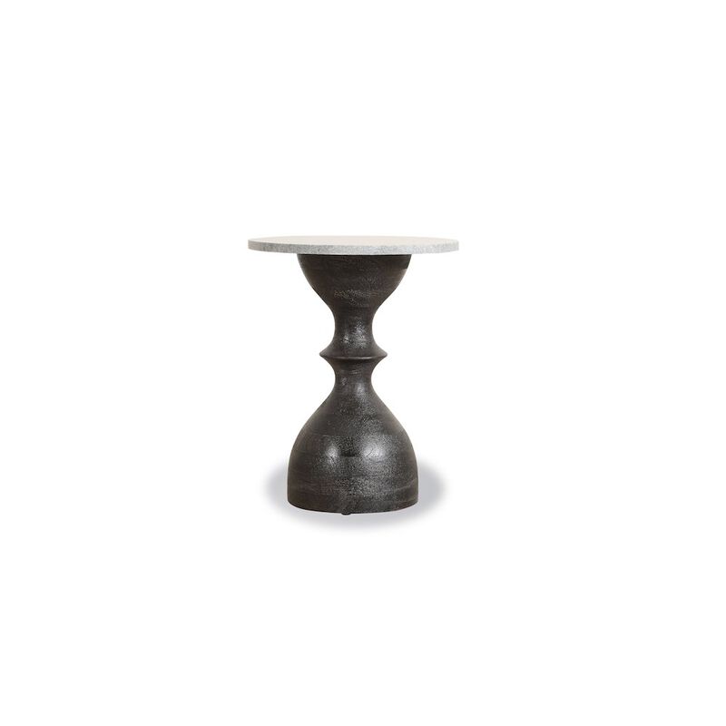World Interiors Palm Desert Rustic Marble Side Table
