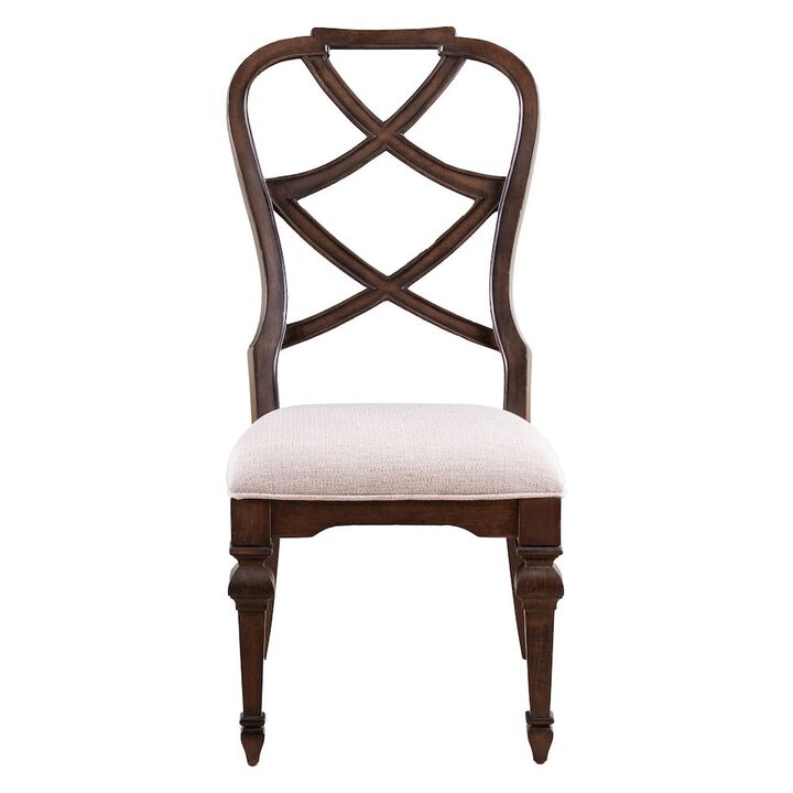 Liberty Furniture Providence Park Wood Back Side Chair for Dining Room - Set of 2 - Chateau Brown