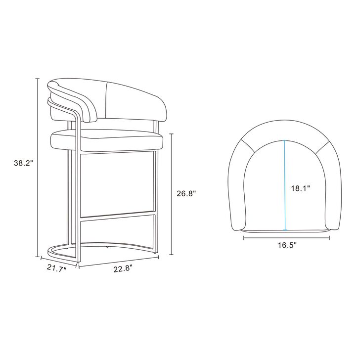 Augusta White Counter Stools (Set of 3)
