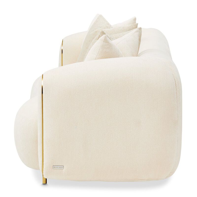 Michael Amini Sassani Loveseat - Crepe/Gold image number 7