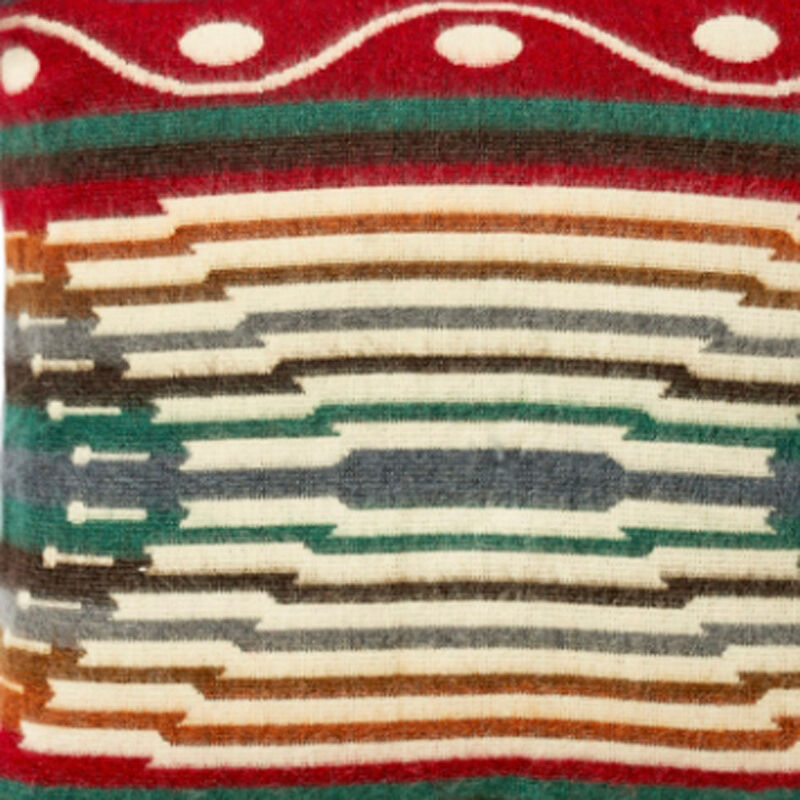 HomeRoots 16" Blue And Ivory Southwestern Throw Pillow Cover image number 2