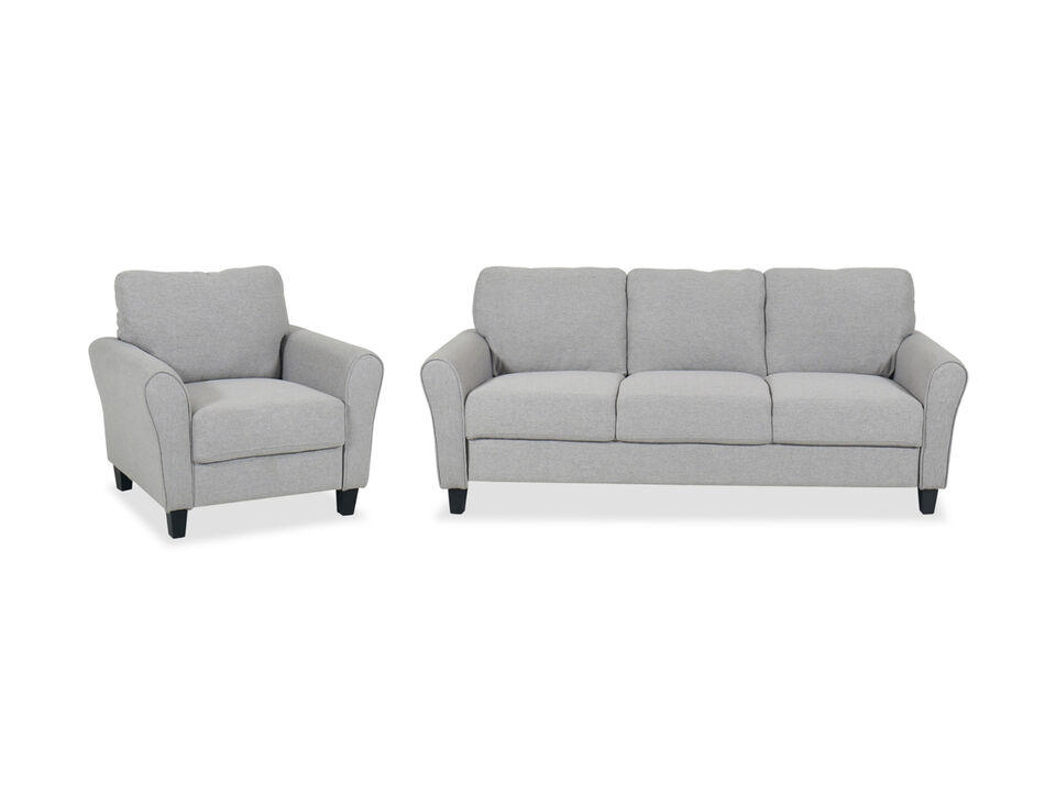 Smoky Gray Skyye Sofa and Chair